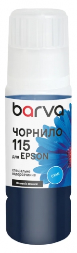 Чорнило для Epson 115 C спеціальне 70 мл, OneKey, водорозчинне, блакитне Barva (E115-867e) I-BARE-E-115-070-C