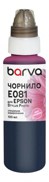 Чорнило для Epson T0486/T0806/T0816 спеціальне 100 мл, водорозчинне, світло-пурпурове Barva (E081-329e) I-BARE-ET0816-100-LM