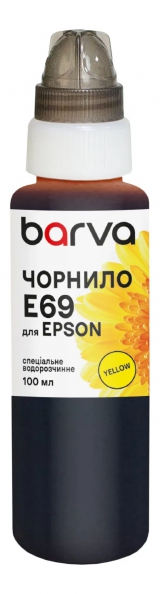 Чорнило для Epson T6934 спеціальне 100 мл, водорозчинне, жовте Barva (E69-768e) I-BARE-T6934-100-Y