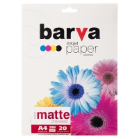 Фотопапір Barva матовий 180 г/м2 а4 20 арк (ip-a180-203) IP-BAR-A180-203