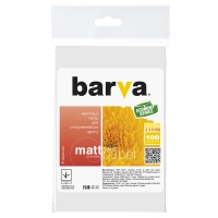 Фотопапір Barva economy матовий 220 г/м2 10x15 100 арк (ip-ae220-224) IP-BAR-AE220-224