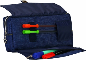 Пенал на 2 відділення COOLFORSCHOOL J-2628-blue