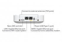 Мобільний Маршрутизатор NETGEAR LM1200 1xGE LAN, 1xGE WAN, 1xUSB TypeC, 150Мбіт/с, 2xTS-9 LM1200-100EUS