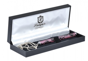 Ручка шариковая "Lace с цепочкой 70см, розовый, в подарочном футляре Langres LS.402027-10