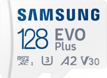 Карта памяти Samsung microSDXC 128GB C10 UHS-I R130MB/s Evo Plus + SD MB-MC128KA/EU