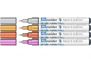 Набір маркерів металік Paint-It 0,8 мм 4 шт. SCHNEIDER ML01011501