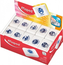 Резинка ESSENTIALS SOFT, дисплей, ассорти Maped MP.112911