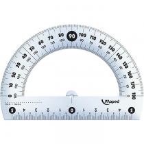Транспортир ESSENTIALS, 180гр/120мм пластик, дисплей Maped MP.146134