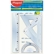 Набір лінійок ESSENTIALS Medium 20см. (4предмета), блістер Maped MP.242820