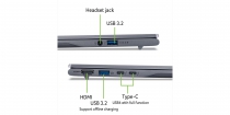 Ноутбук Acer Swift 14 AI SF14-51 14" WUXGA OLED, Intel U5-226V, 16GB, F1TB, UMA, Win11, сірий NX.J2JEU.003