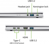 Ноутбук Acer Aspire Go AG15-32P 15.6" FHD IPS, Intel 3-N355, 8GB, F512GB, UMA, Lin, сріблястий NX.J8XEU.006