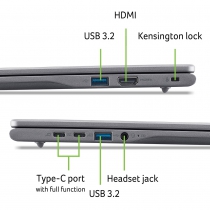 Ноутбук Acer Chromebook Plus CB516-1H 16" WUXGA IPS, Intel i5-1334U, 16GB, F512GB, UMA, ChromeOS, сірий NX.JCLEU.003
