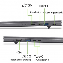 Ноутбук Acer Aspire 16 A16-52M 16" WUXGA+ OLED, Intel U5-226V, 16GB, F1TB, UMA, Lin, серый NX.JS7EU.002