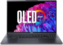Ноутбук Acer Swift Go 16 SFG16-72 16" 3.2K OLED, Intel U5-125H, 16GB, F512GB, UMA, Lin, серый NX.KY9EU.001