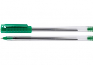 Ручка кулькова OPTIMA HYPE T 1,0 mm. Корпус прозорий, пише зеленим O15694