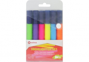 Набор текстовых маркеров Optima 1-4,5 мм, 6 цветов в пенале O15830