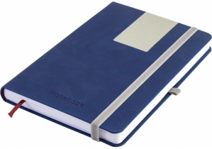 Деловая записная книжка COMBI-6, А5, твердая обложка, резинка, белый блок линия OPTIMA O20125-06