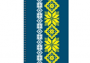 Блокнот "Орнамент", А6, ,бічна спіраль, 80 арк., пластикова обкл., кліт., асорті OPTIMA O20340