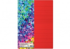 Блокнот А4 80арк,Kaleidoscope, бічна спір.червоний OPTIMA O20365-03