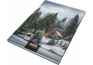 Блокнот "Nature of Ukraine: зима", А4, тверда обкл., 96 арк., кліт. OPTIMA O20378-12