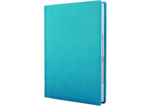 Дневник недатированный А5, тиснение "Notebook", Vivella, кремовый блок, бирюза, клетка OPTIMA O20823-21