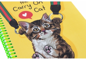 Блокнот "Pets Fashion: Cat" А5 (150х200), пластикова обкладинка, ПВХ спіраль, 80 арк., клітинка OPTIMA O20832-26
