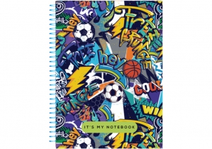 Блокнот "Pattern 29" А5, пластикова обкл., спіраль, 80 арк., клітинка OPTIMA O20832-29
