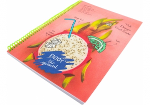 Блокнот "Cocktail: Dragon", A4 (200х285), пластикова обкладинка, ПВХ спіраль, 80 арк., клітинка OPTIMA O20846-26