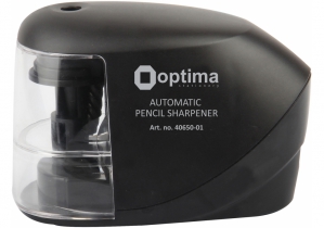 Чинка автоматична пластикова на батарейках, чорна OPTIMA O40650-01