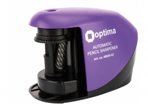 Чинка автоматична пластикова на батарейках, фіолетова OPTIMA O40650-12