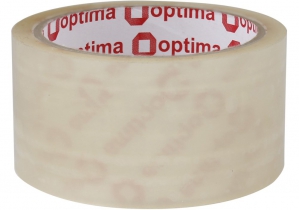 Стрічка клейка пакувальна 48 мм х 35 м х 43 мкм Optima Extra, прозора O45324