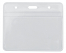Бейдж горизонтальний Optima, замок zip lock, PVC, 95х58 мм O45609