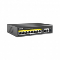 Коммутатор Netis P110GH 8xFE PoE, 3xGE (2xUplink, 1xSFP), 120Вт, Неуправляемый