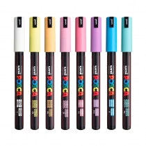 Набор маркеров uni POSCA Soft Color, 0,7мм, 8шт Uni PC-1MR SOFT COLOR 8C