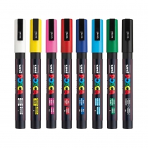 Набор маркеров uni POSCA, 0,9-1,3мм 8 шт Uni PC-3M 8C
