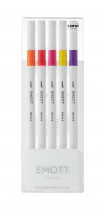 Лайнер uni EMOTT 0.4мм fine line, Passion Color, 5 кольорів Uni PEM-SY/5C.02PC