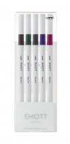 Лайнер uni EMOTT 0.4мм fine line, Vintage Color, 5 кольорів Uni PEM-SY/5C.03VC