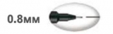 Лайнер uni PiN 0.8 мм fine line, черный Uni PIN08-200.Black
