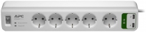 Фильтр APC Essential SurgeArrest 5 розеток + 2 USB (5V, 2.4A) PM5U-RS