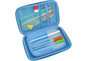 Пенал с тиснением, 1 отделение COOLFORSCHOOL QT-3992-Blue