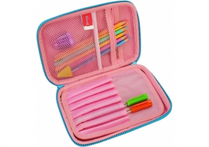 Пенал с тиснением, 1 отделение COOLFORSCHOOL QT-5625-Rosered