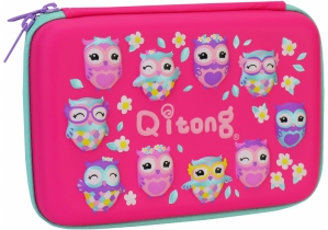 Пенал с тиснением, 1 отделение COOLFORSCHOOL QT-5626-Rosered