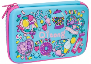 Пенал на 1 відділення на блискавці з органайзером, блакитний COOLFORSCHOOL QT-5627-Blue