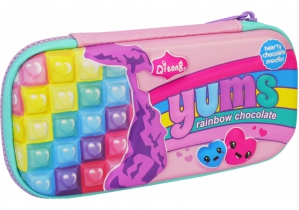Пенал з тисненням, 1 відділення COOLFORSCHOOL QT-5631-Purple