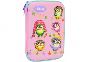 Пенал с тиснением, 1 отделение COOLFORSCHOOL QT-5669-Pink