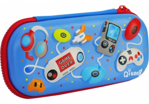 Пенал з тисненням, 1 відділення COOLFORSCHOOL QT-5697-Blue