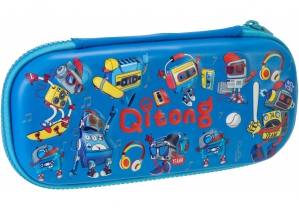 Пенал на 1 отделение на молнии с органайзером, синий COOLFORSCHOOL QT-5772-Blue