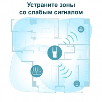 Повторювач Wi-Fi сигналу TP-LINK RE605X AX1800 1хGE ext. ant x2 OneMesh