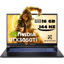 Ноутбук Dream Machines RG3050Ti-17 17.3FHD IPS, Intel i7-12700H, 32GB, F1TB, NVD3050Ti-4, DOS, черный RG3050TI-17UA39