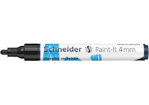 Маркер акриловый для декорат. и художественных работ SCHNEIDER Paint-it 320 4мм черный S120201